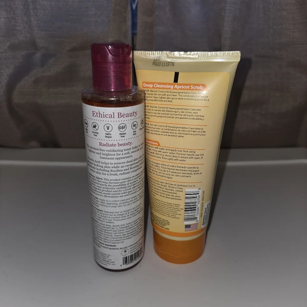 Derma E Radiance Toner and Okay Apricot Lemon blemish control New full size set